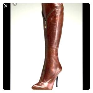 Modern Vintage brown leather boot, sz 8